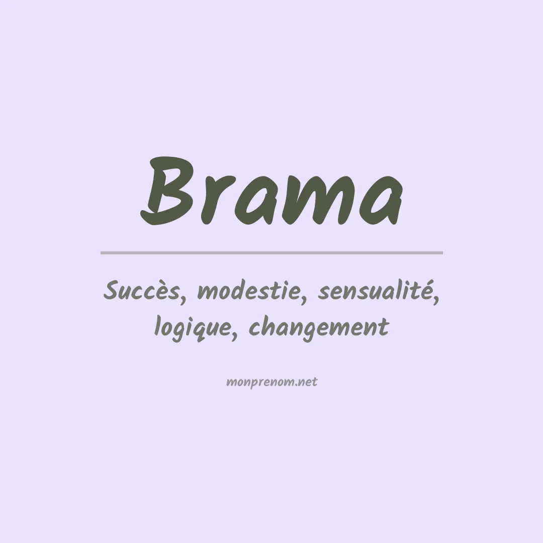 Signification du prénom Brama