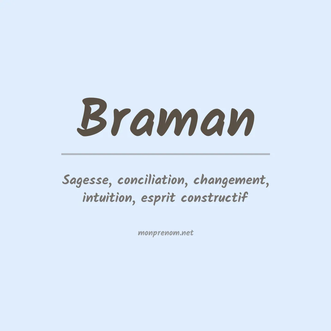 Prénom Braman