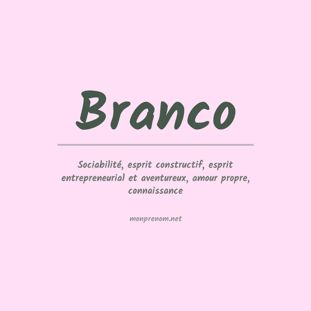 Prénom Branco