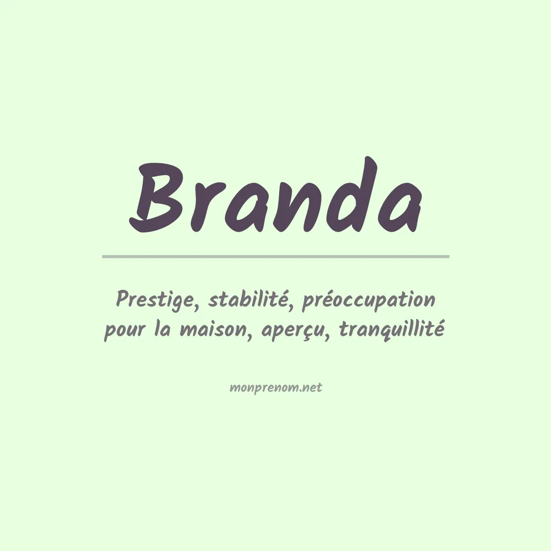Prénom Branda