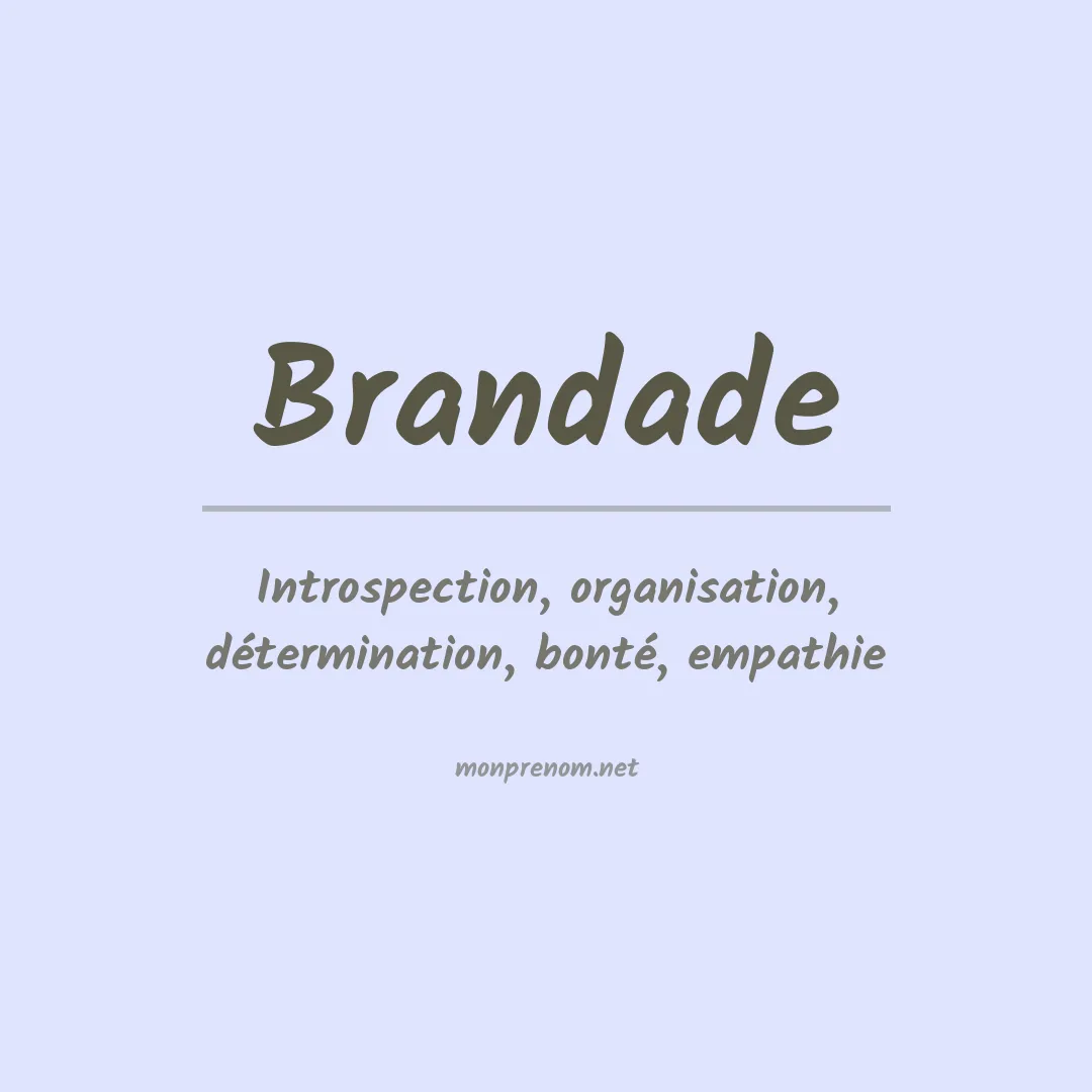 Signification du prénom Brandade