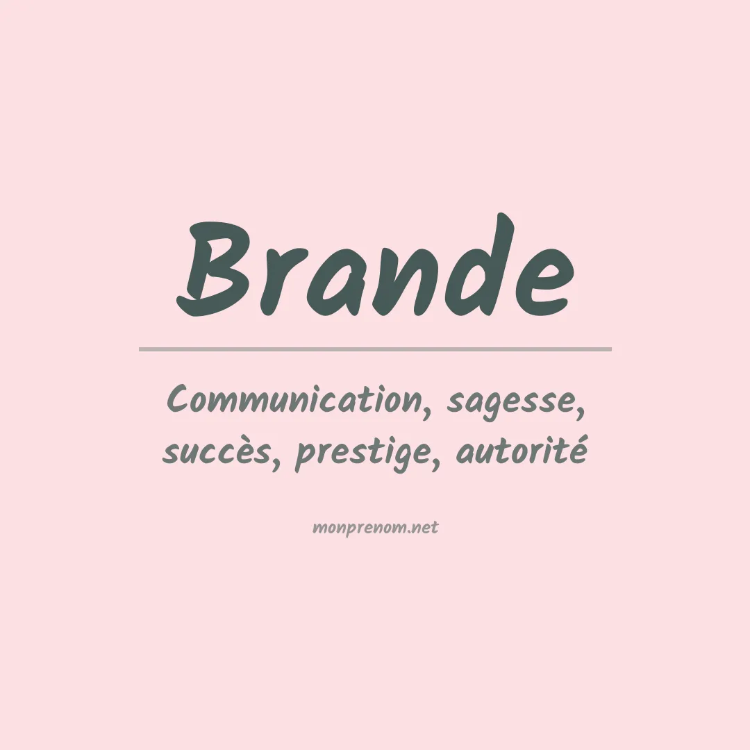 Prénom Brande