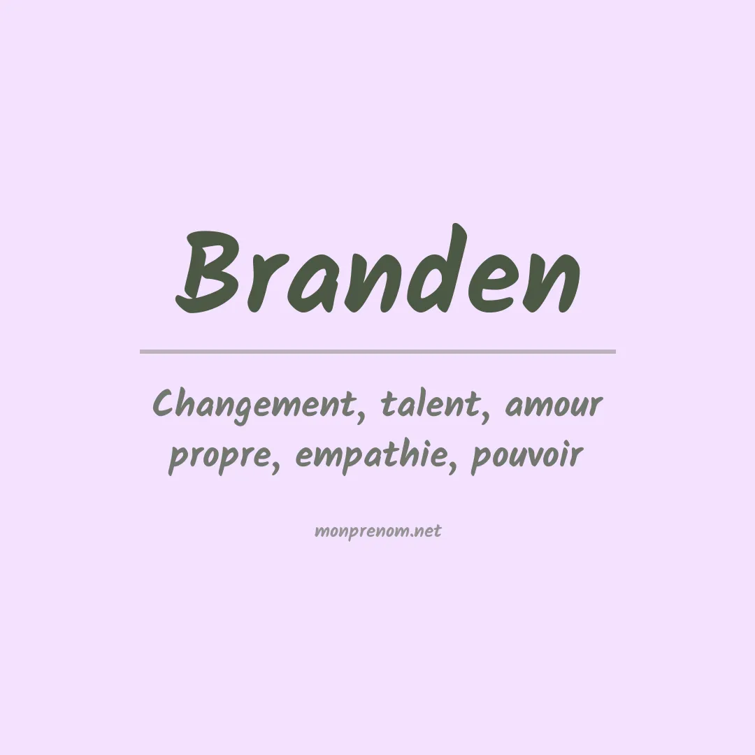 Prénom Branden