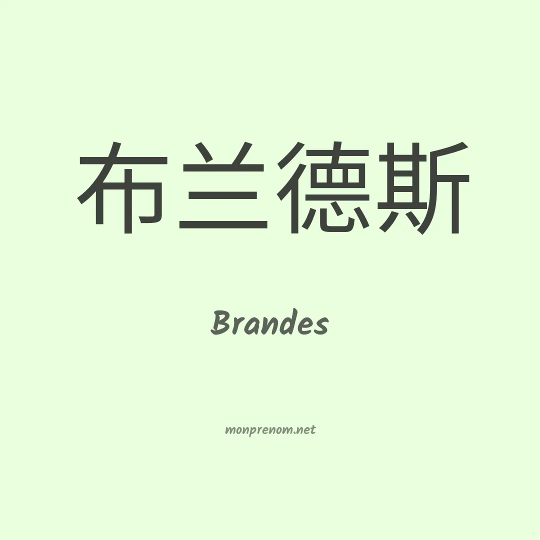 Brandes en chinois