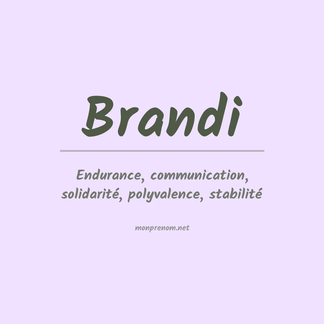 Prénom Brandi