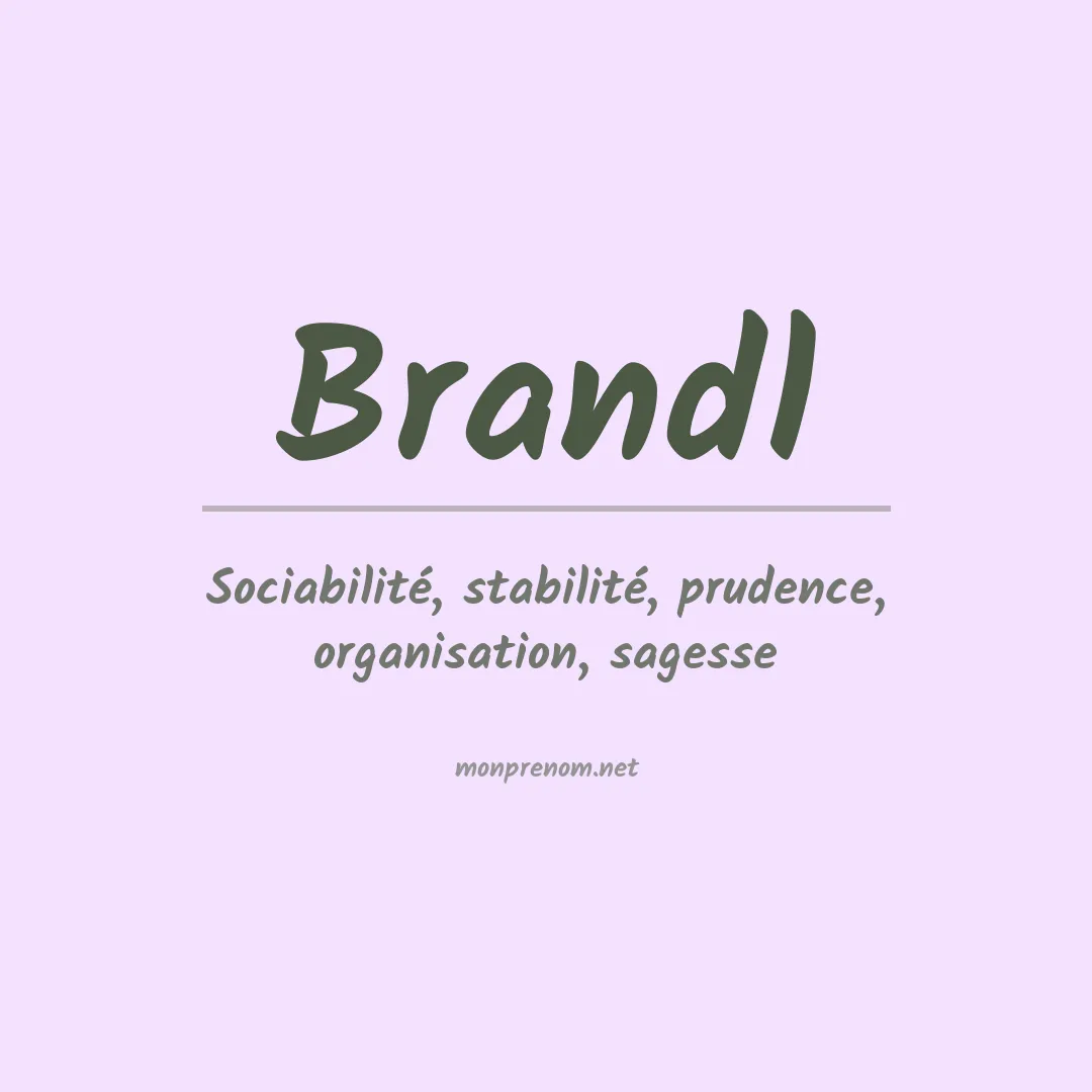 Prénom Brandl