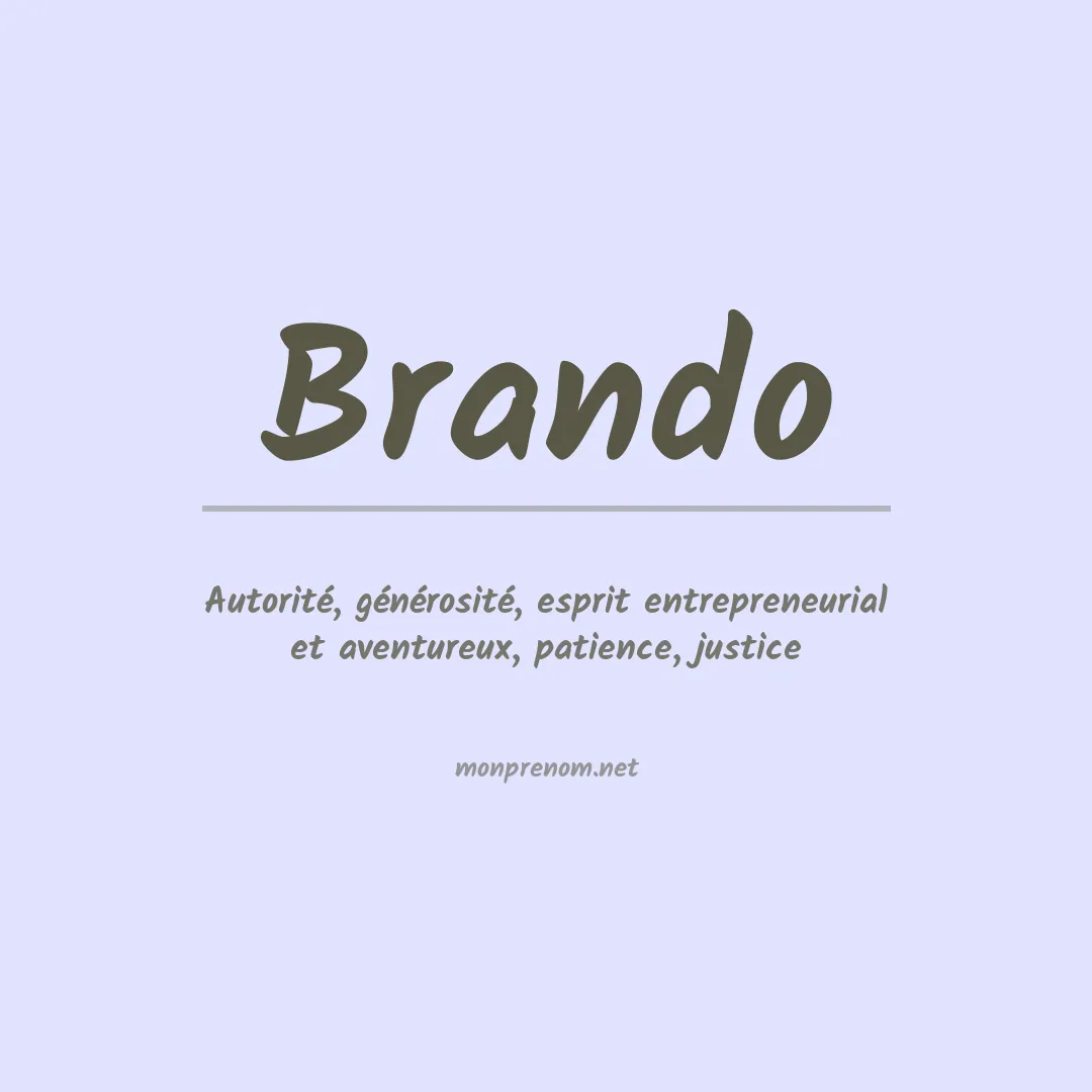 Prénom Brando