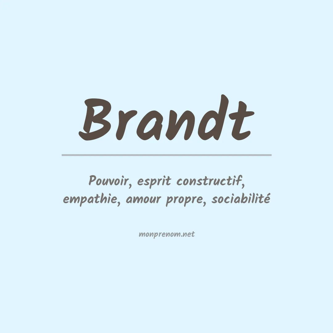 Prénom Brandt