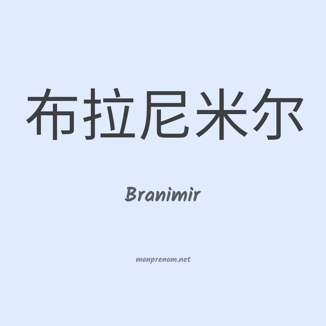 Branimir en chinois