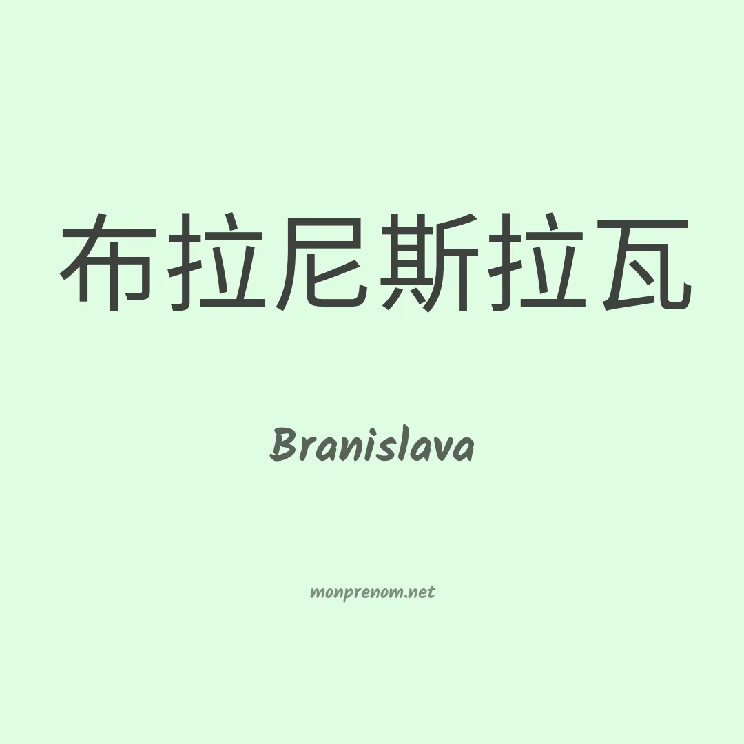 Branislava en chinois