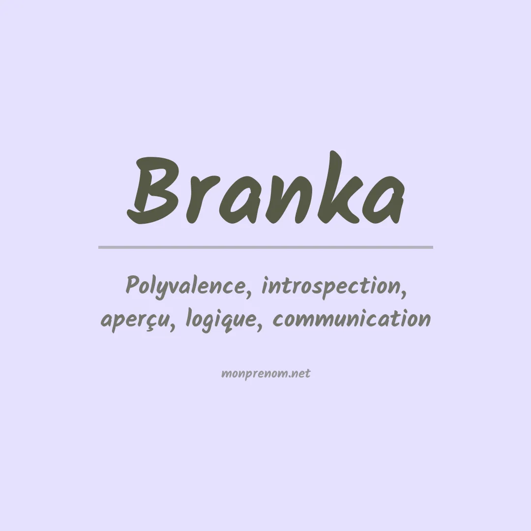 Prénom Branka