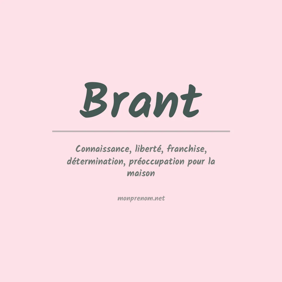 Prénom Brant