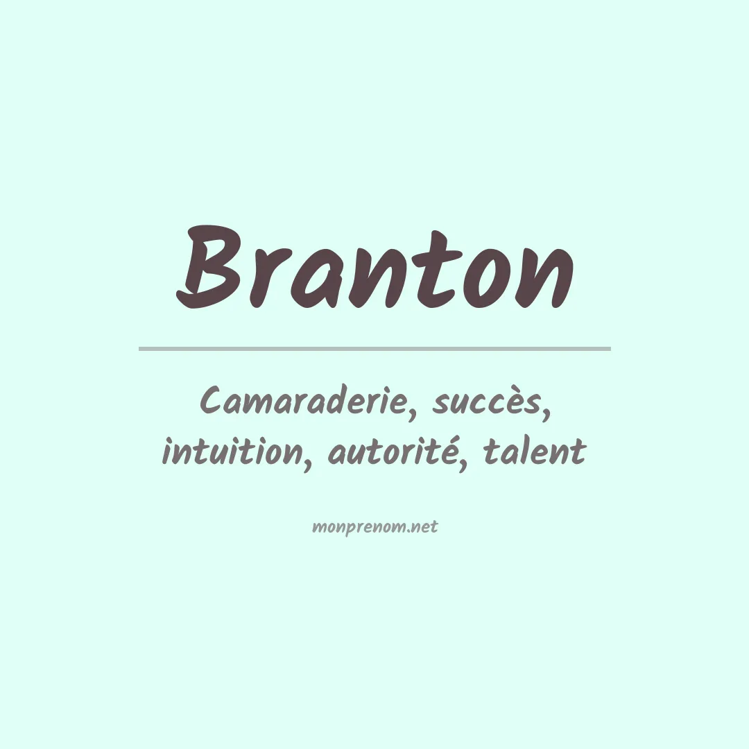 Prénom Branton