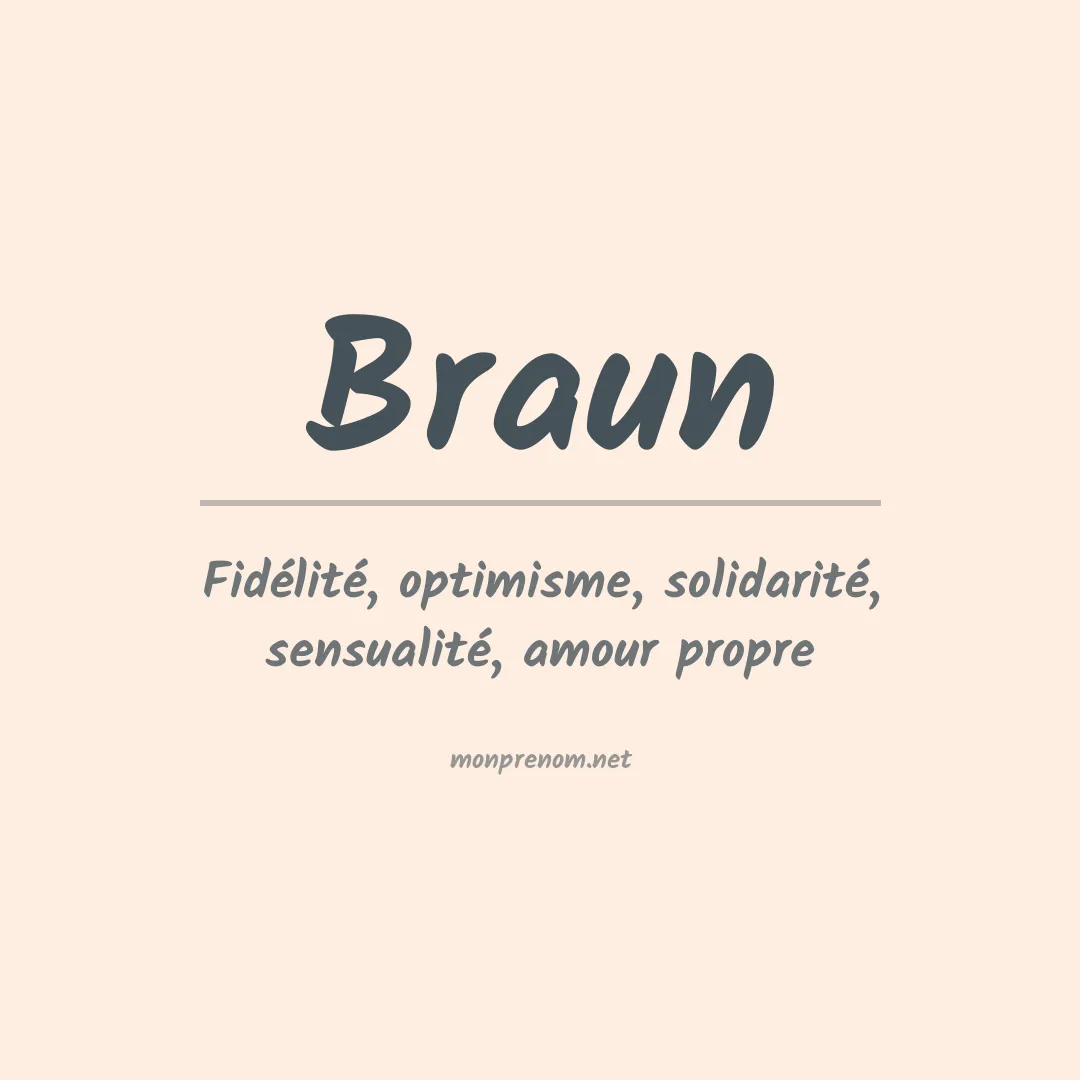 Prénom Braun