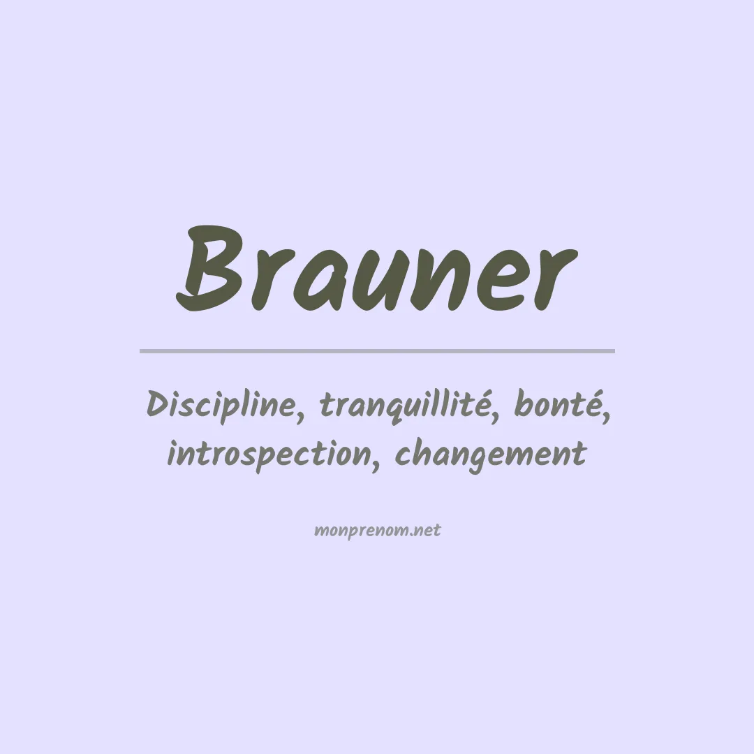 Prénom Brauner