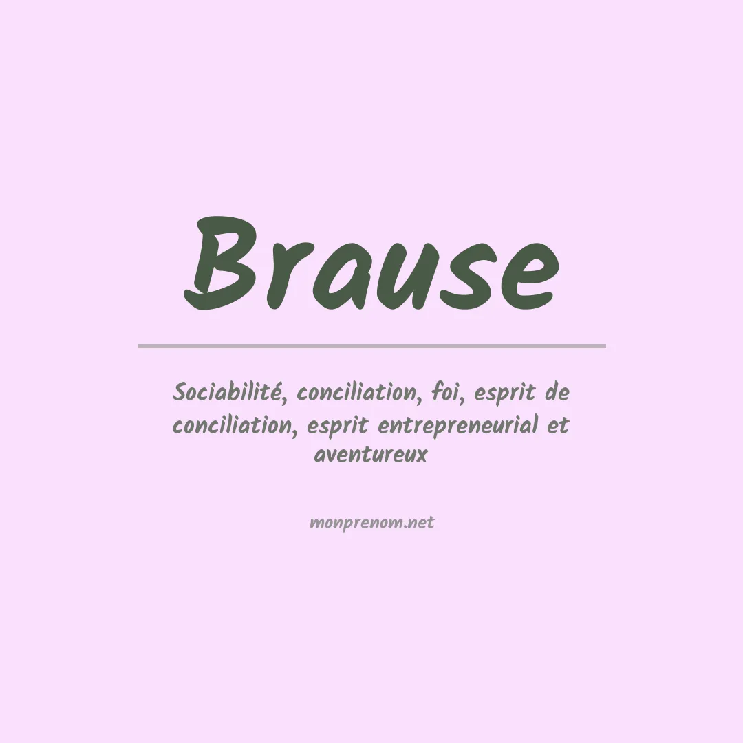 Prénom Brause