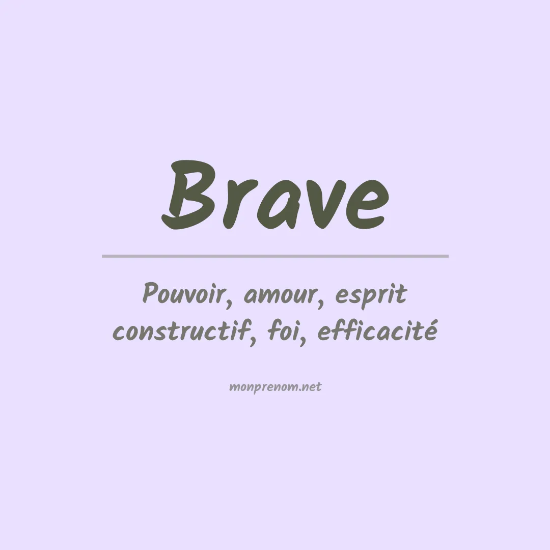 Prénom Brave