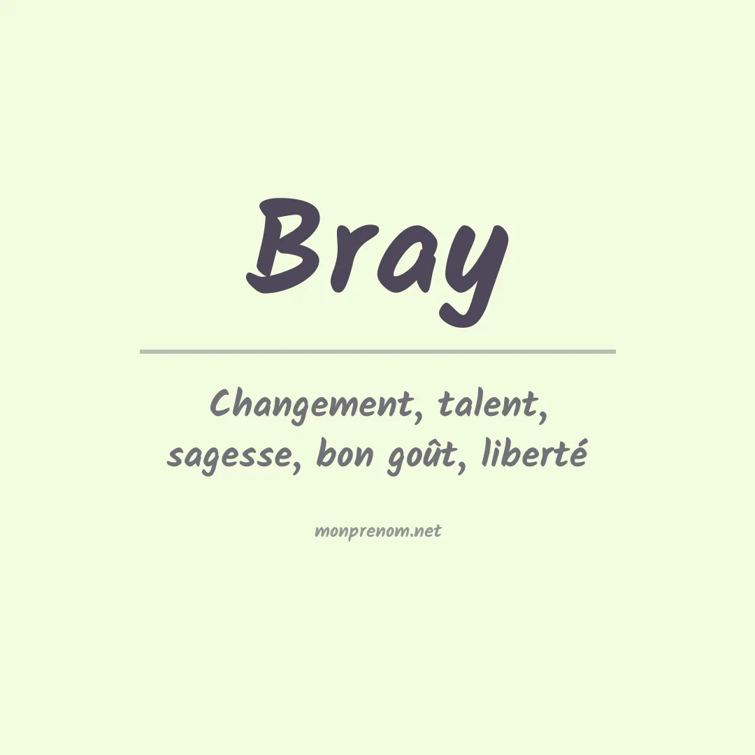 Prénom Bray