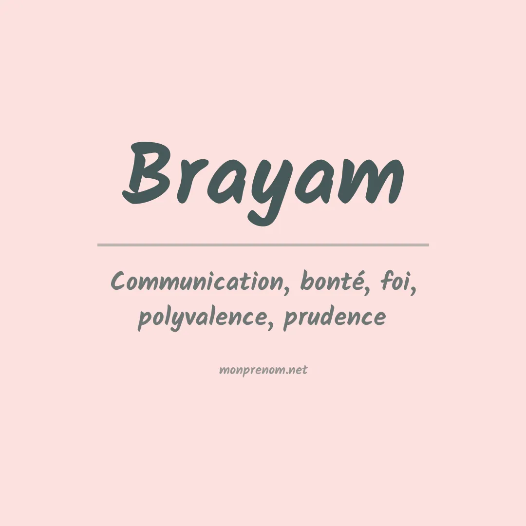 Prénom Brayam