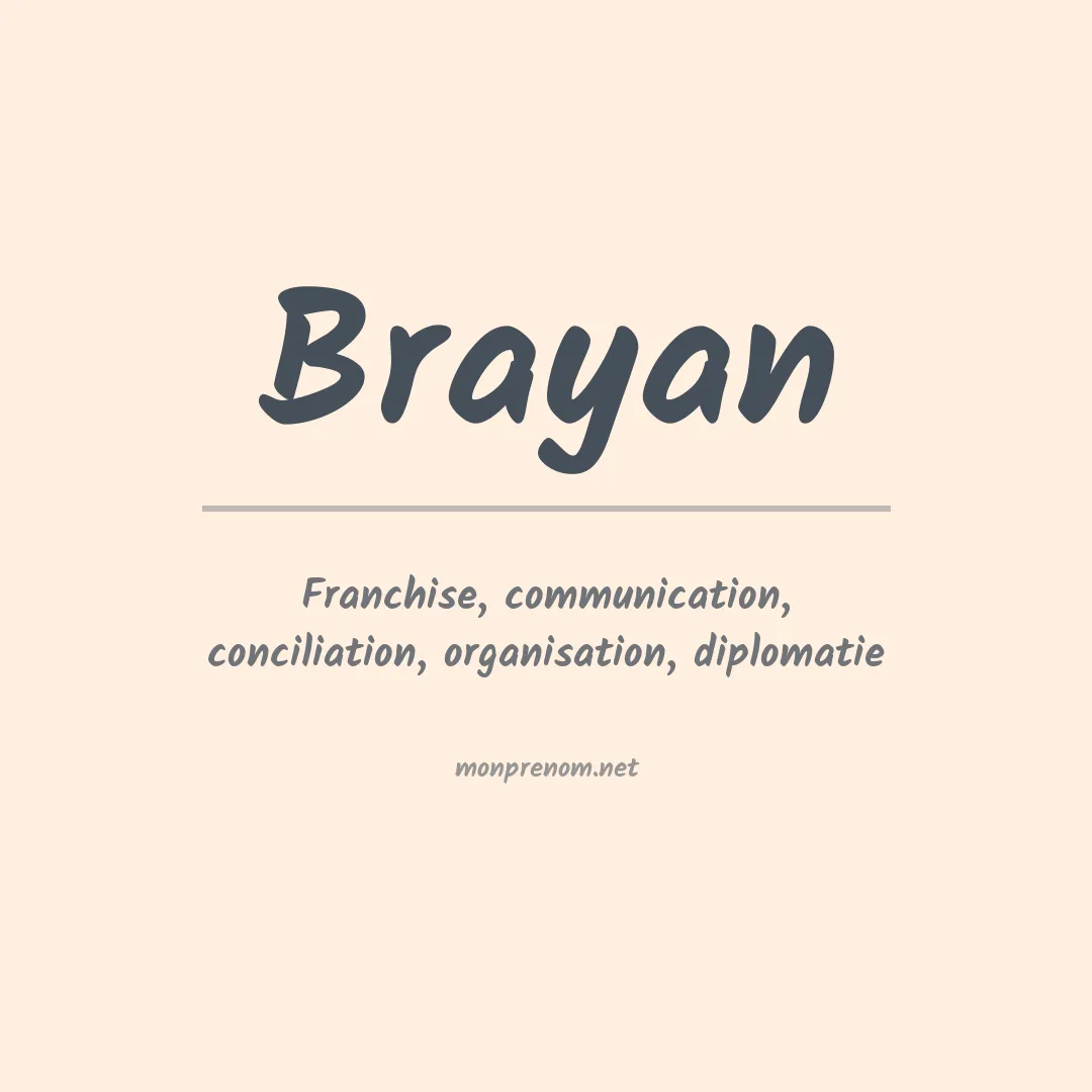 Prénom Brayan