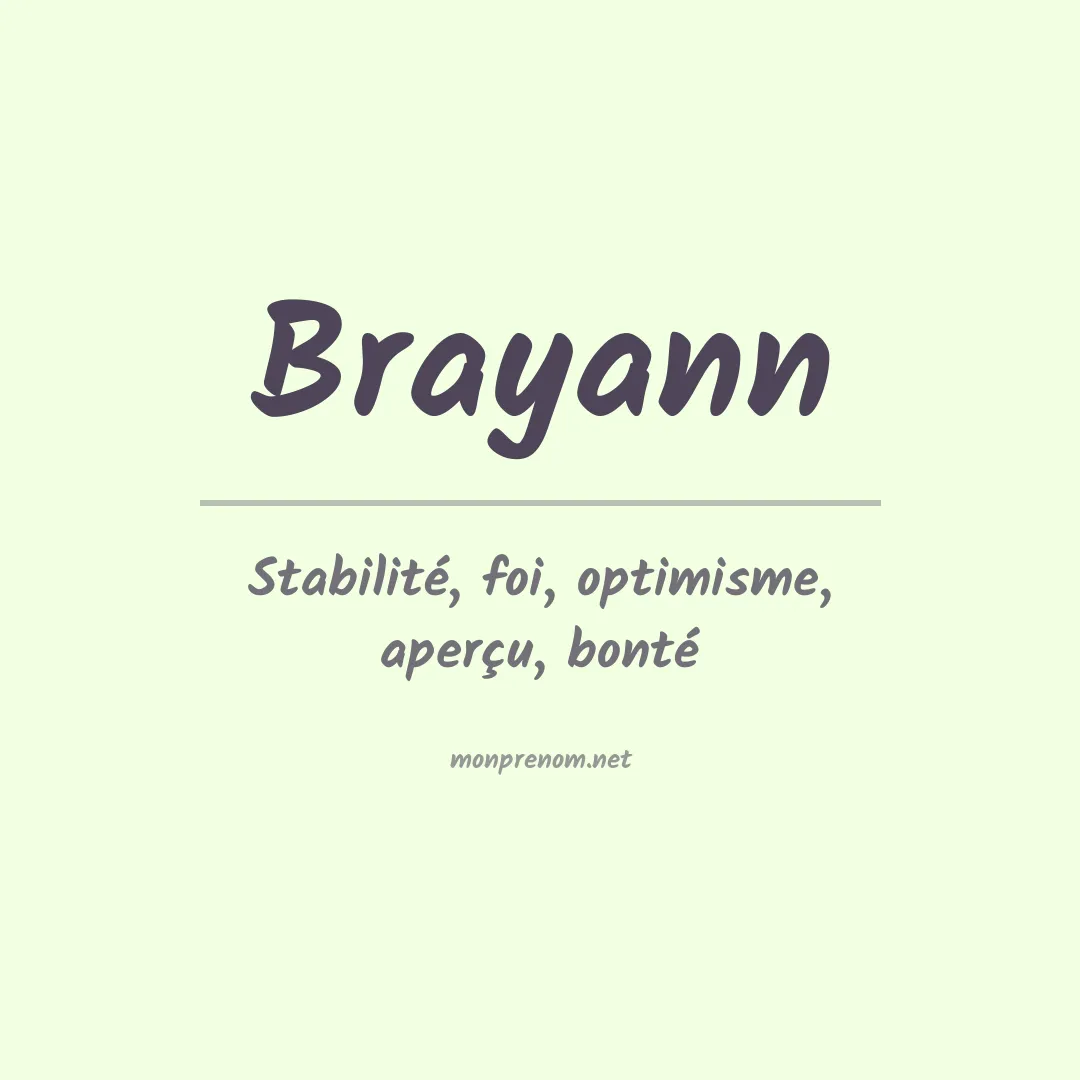 Prénom Brayann