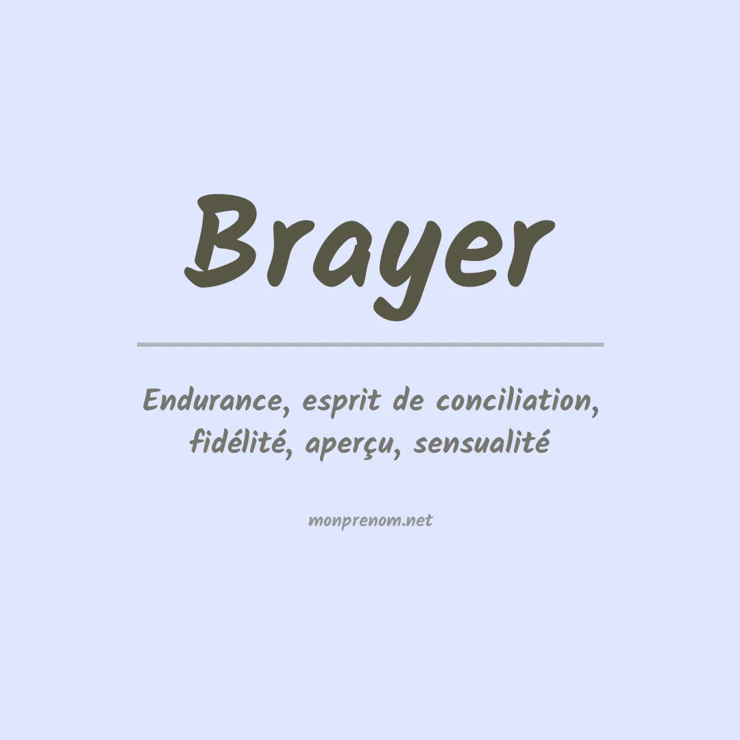 Prénom Brayer