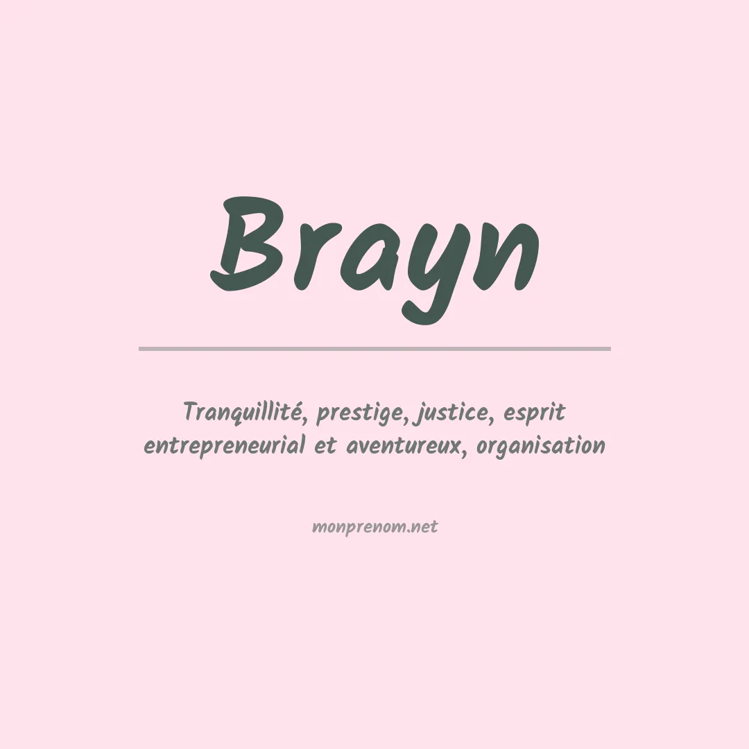 Prénom Brayn
