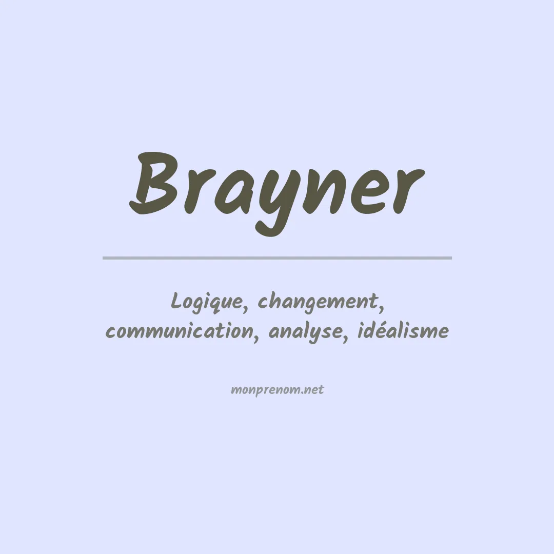 Prénom Brayner