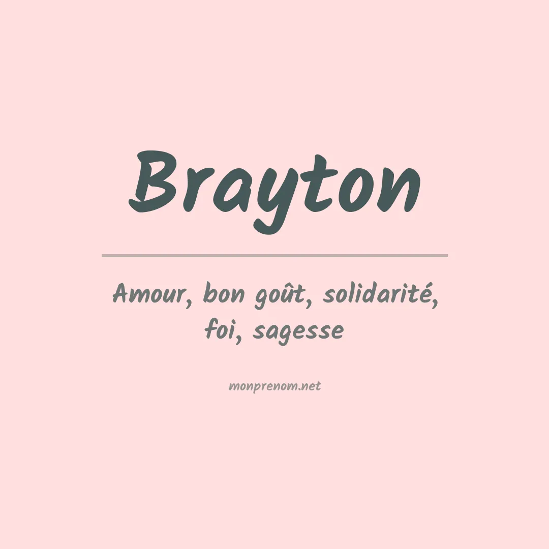 Prénom Brayton