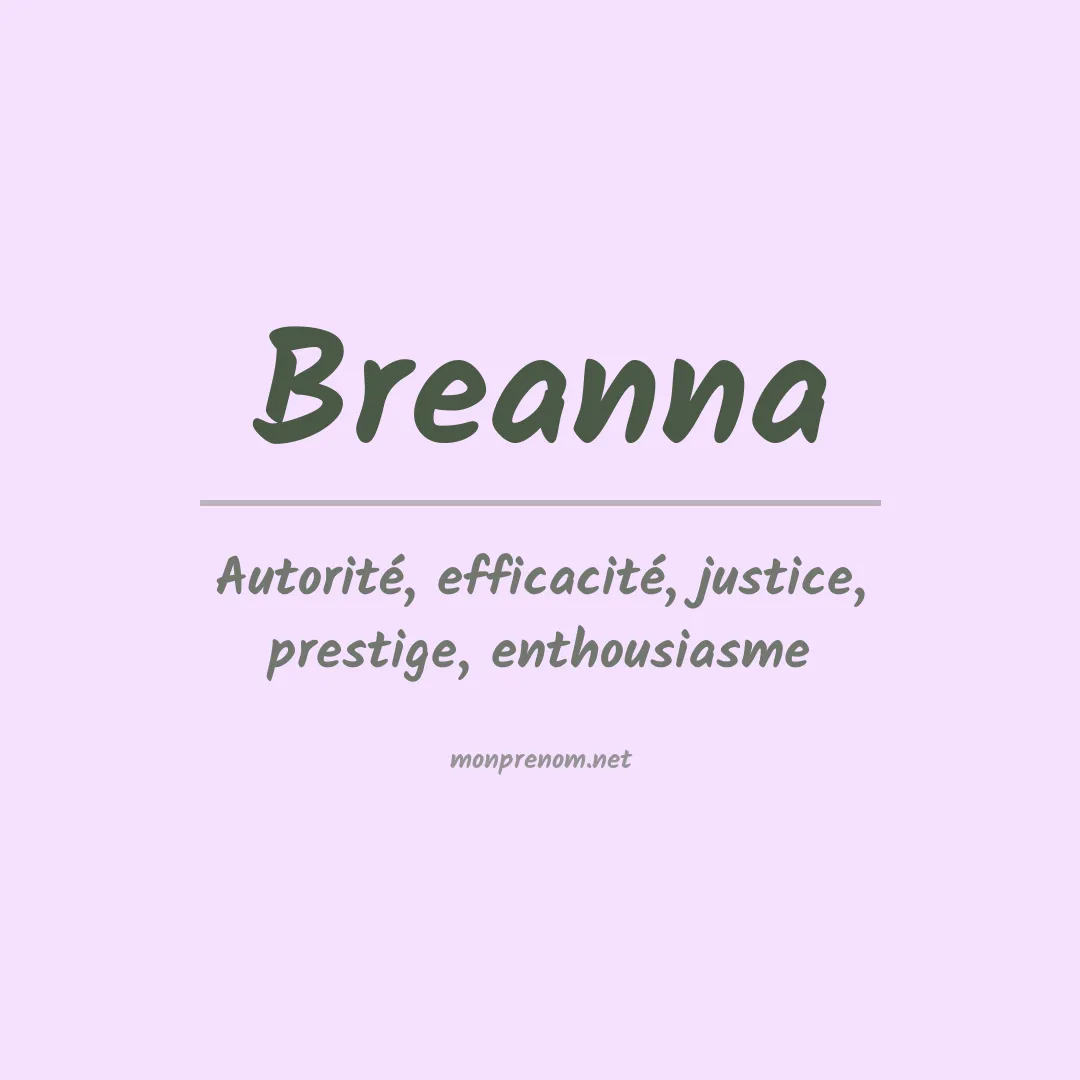 Signification du prénom Breanna