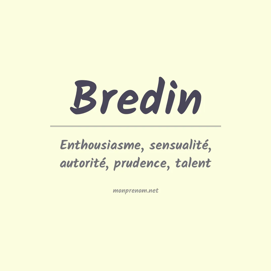Prénom Bredin
