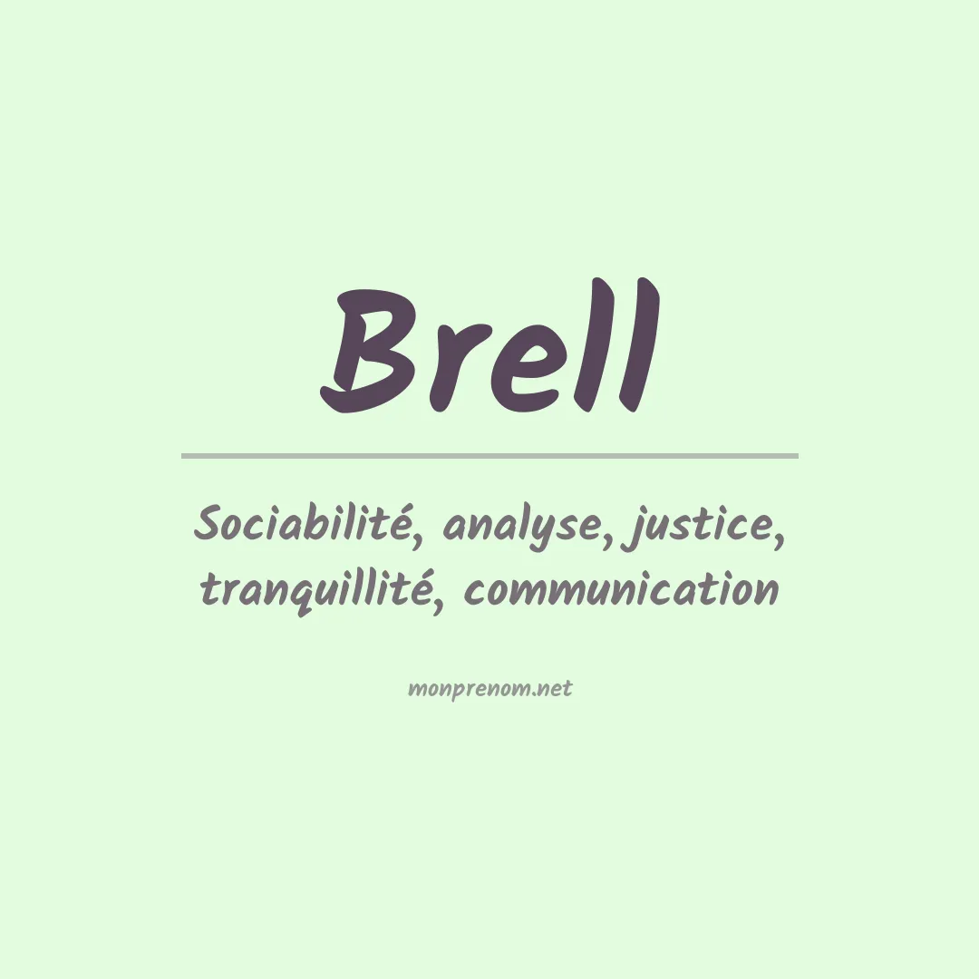 Signification du prénom Brell