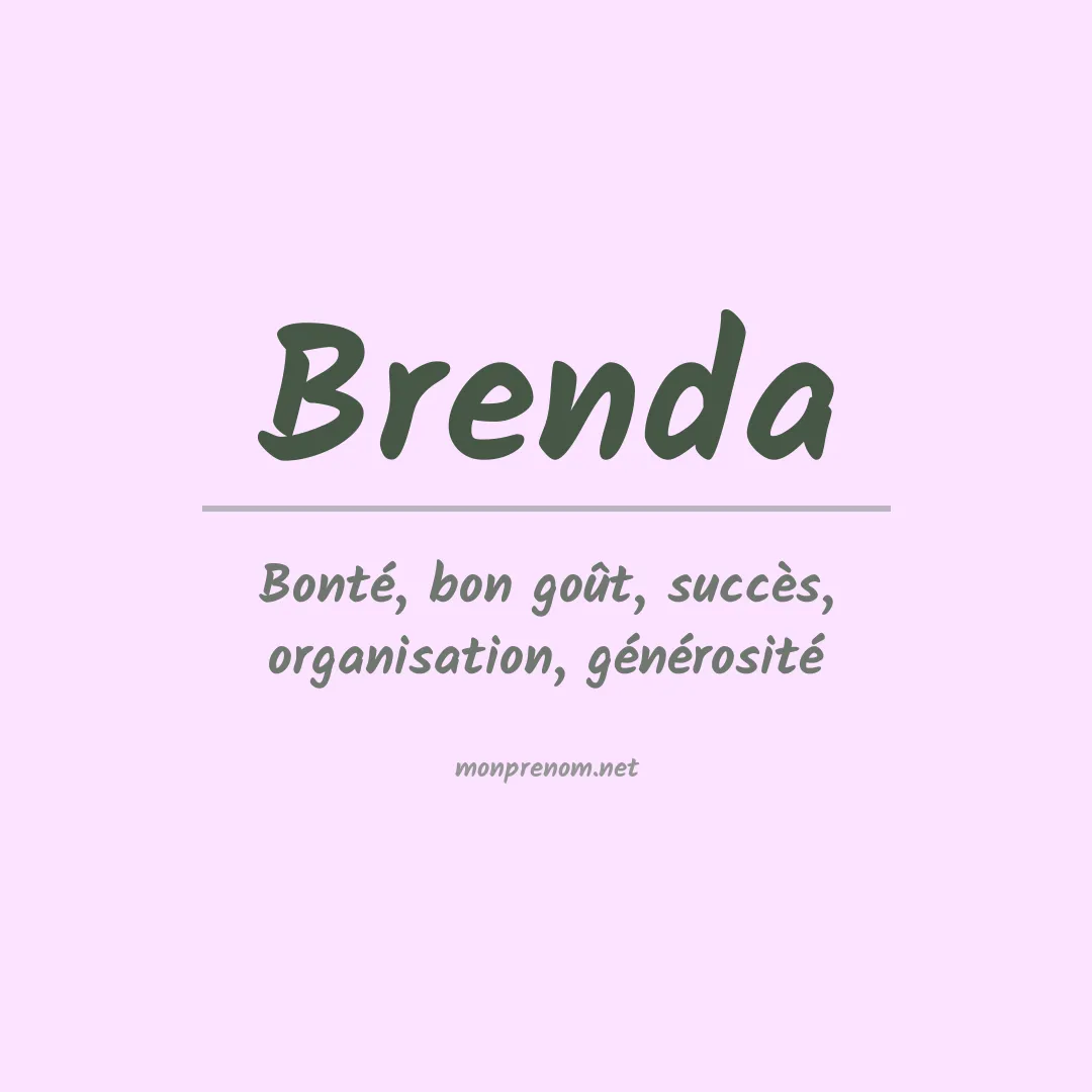 Prénom Brenda