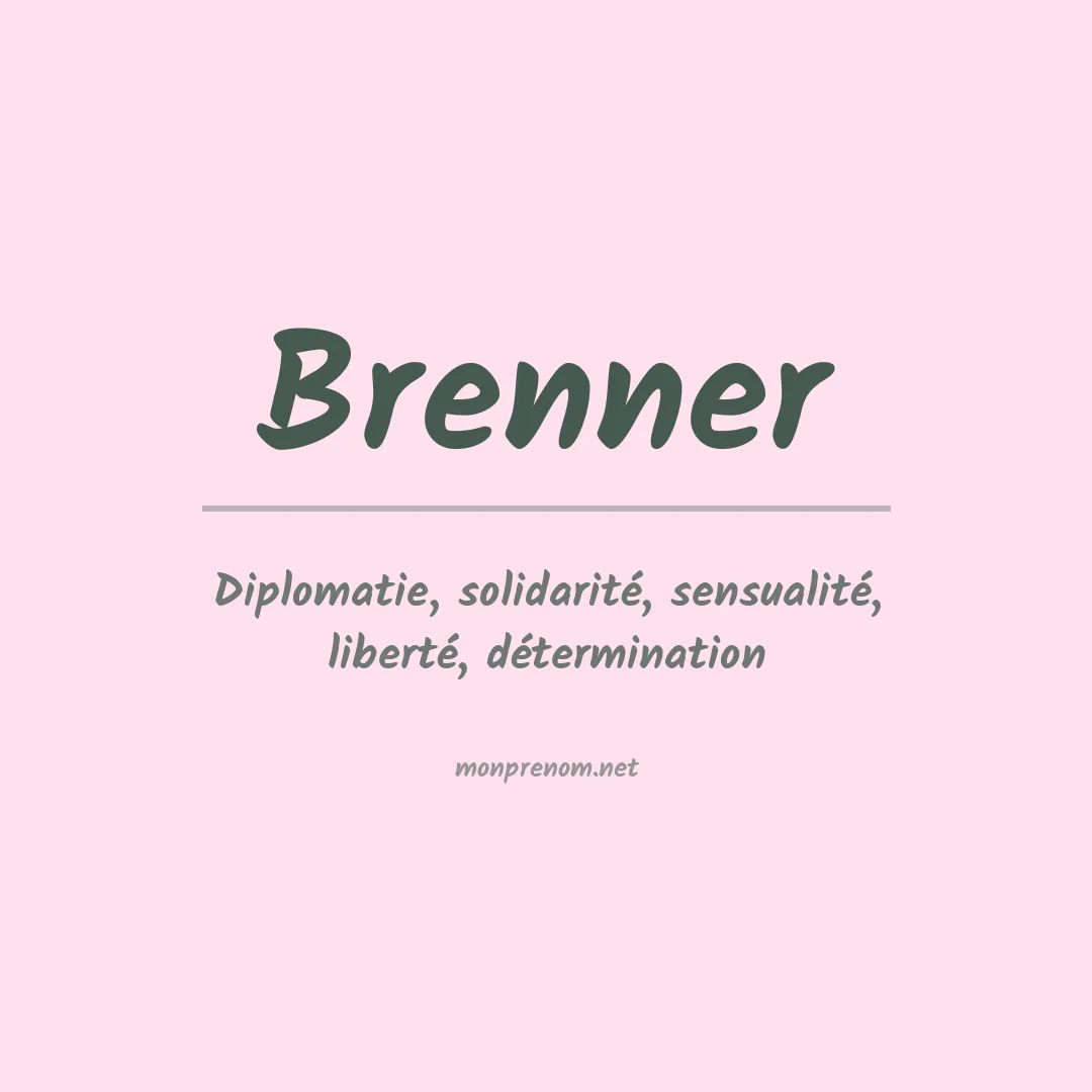 Prénom Brenner