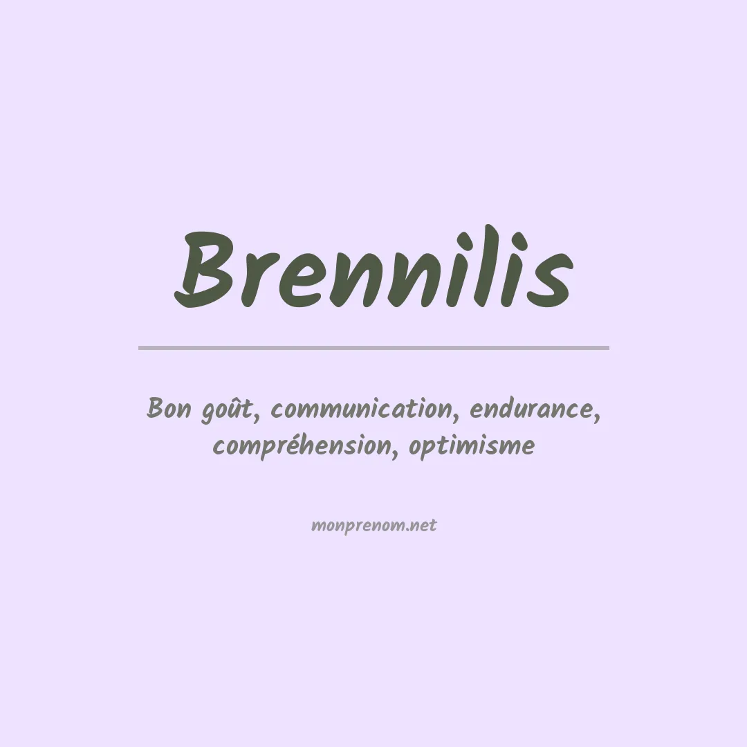 Signification du prénom Brennilis
