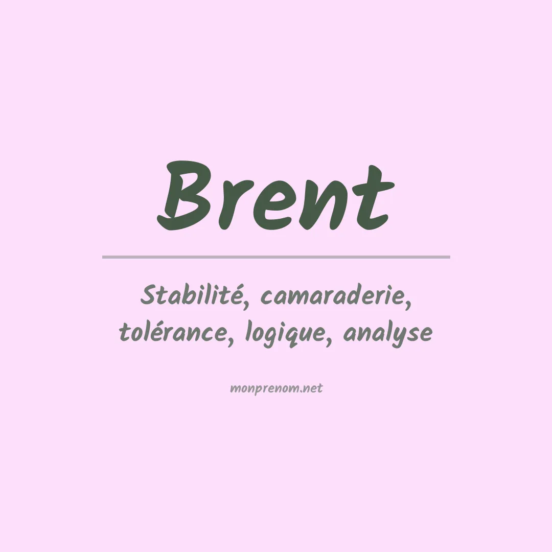 Prénom Brent