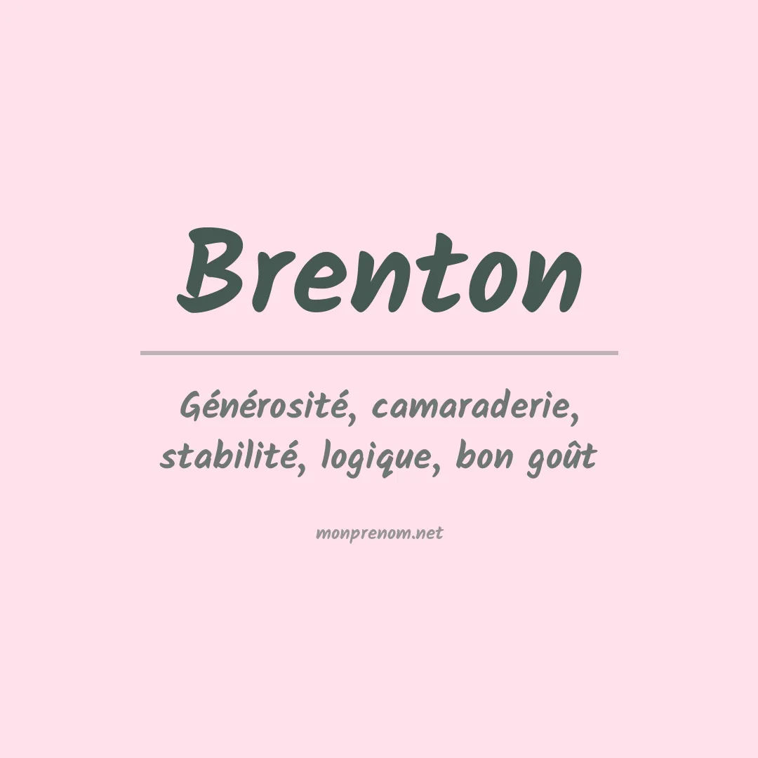 Prénom Brenton