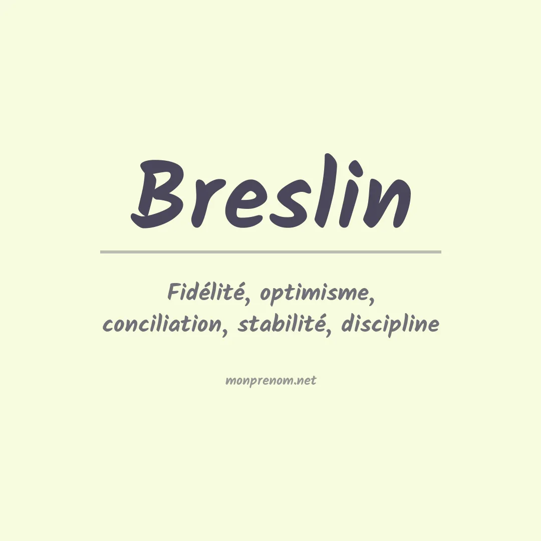 Prénom Breslin