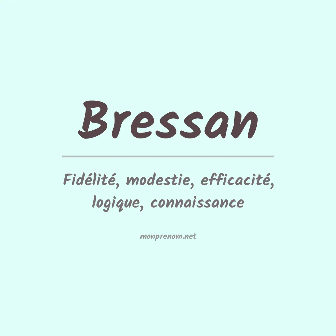 Prénom Bressan