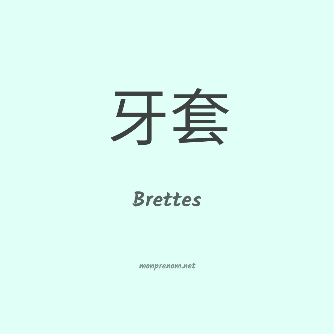 Brettes en chinois