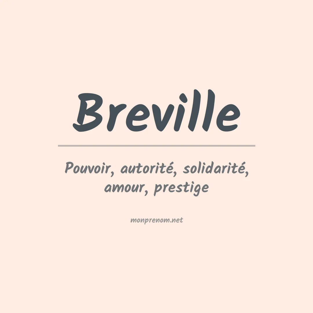 Signification du prénom Breville