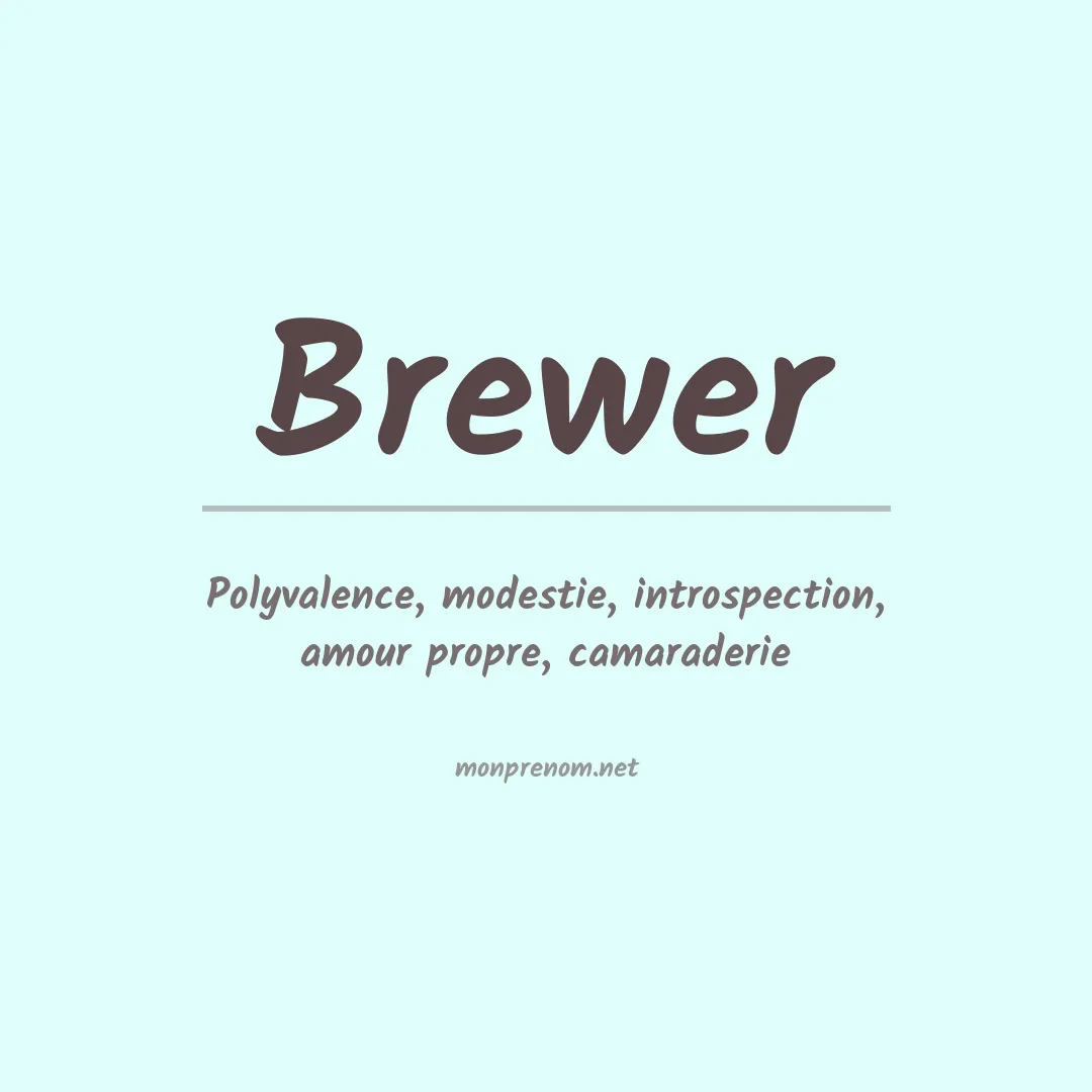 Prénom Brewer