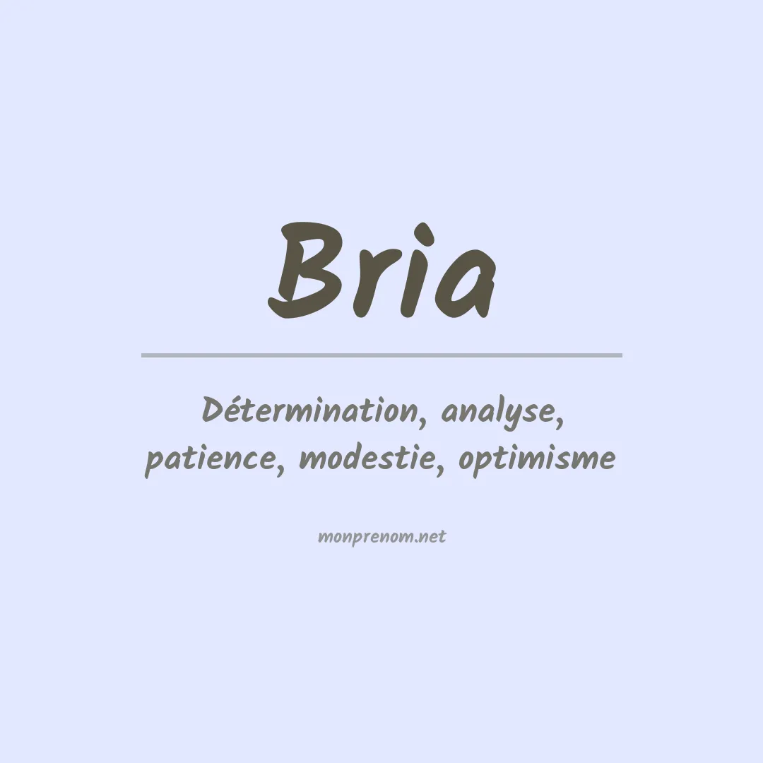 Prénom Bria