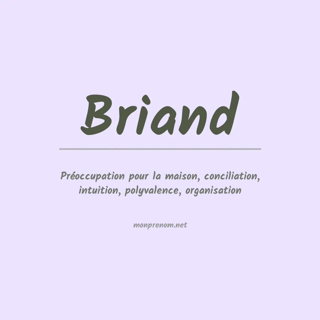 Prénom Briand
