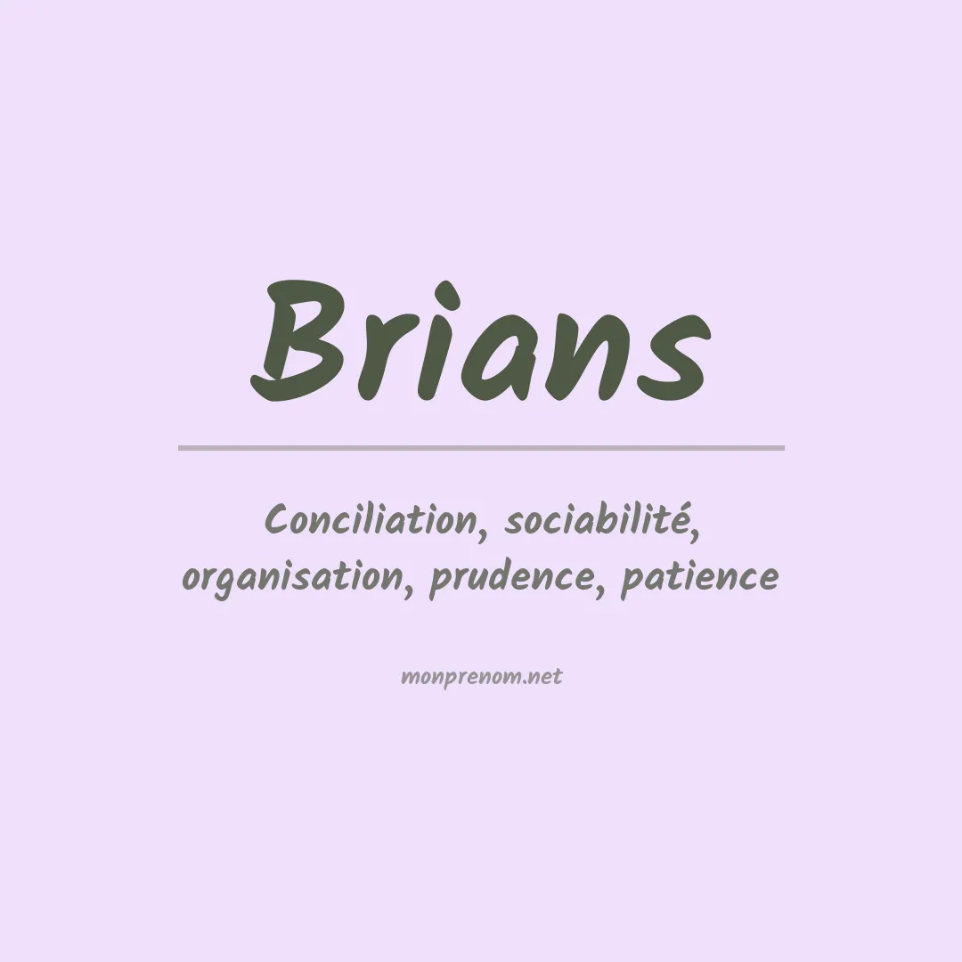 Prénom Brians