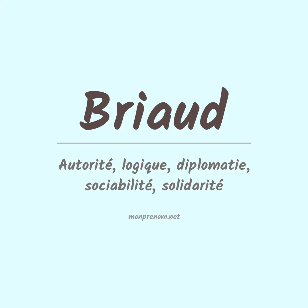 Prénom Briaud