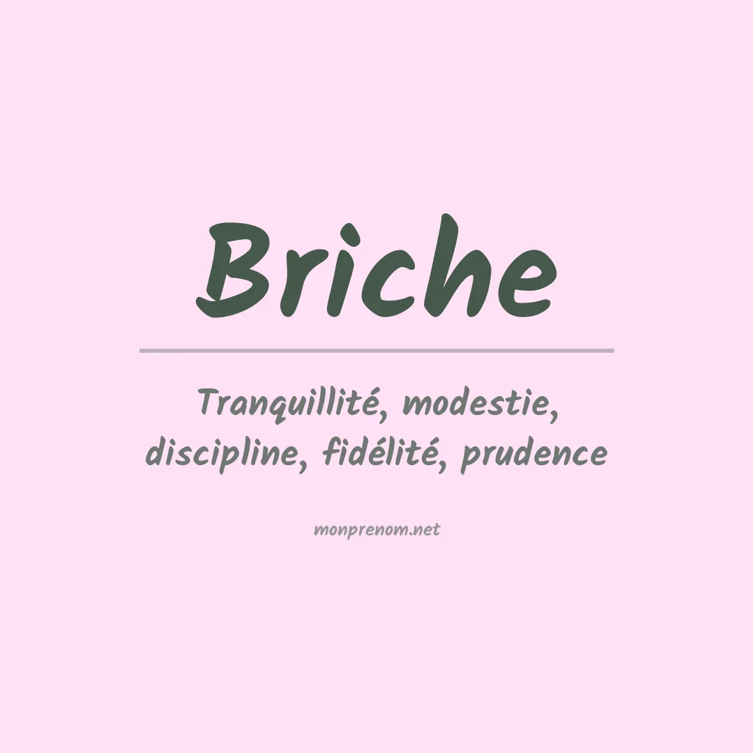 Signification du prénom Briche