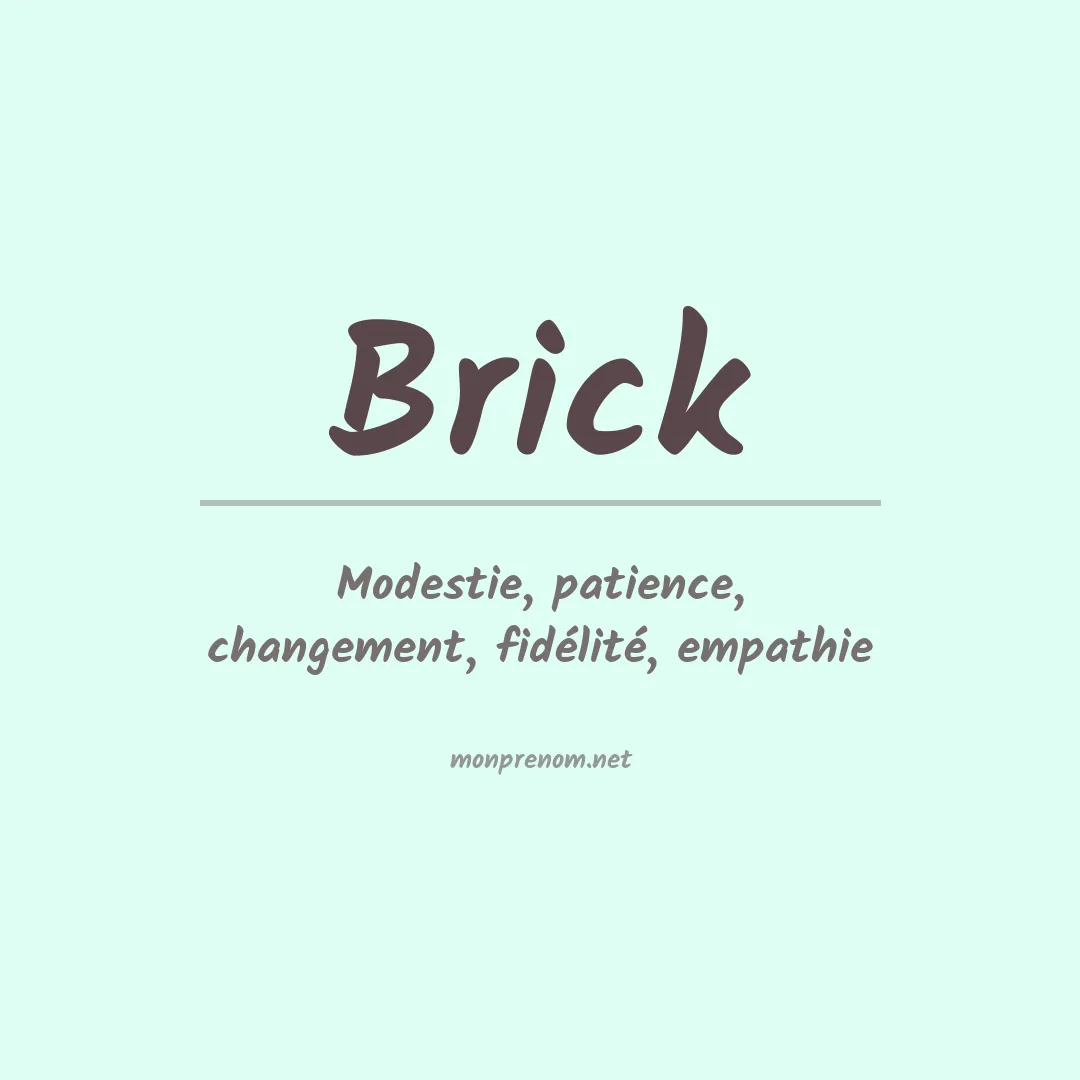 Prénom Brick
