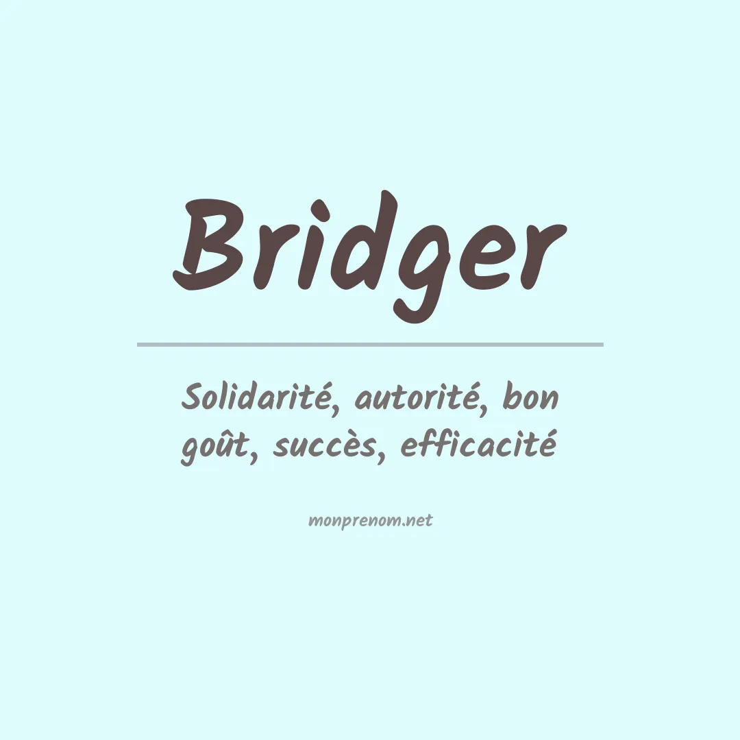 Prénom Bridger