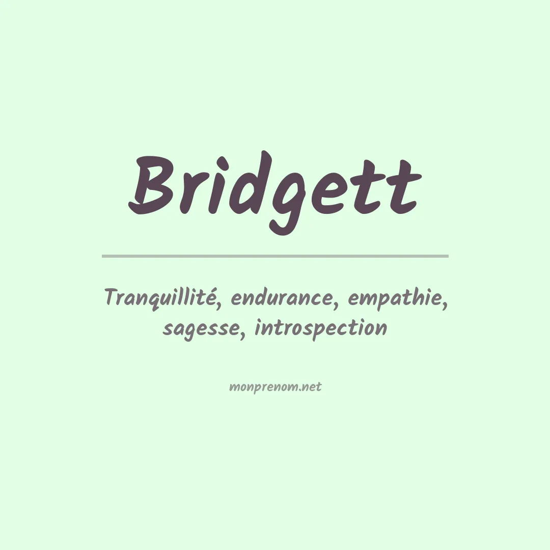 Prénom Bridgett
